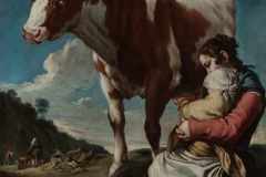 03_GIACOMO-ANTONIO-CERUTI_detto-IL-PITOCCHETTO_La-mamma-col-bambino-e-la-mucca_1740-1750-circa_collezione-Gastaldi-Rotelli