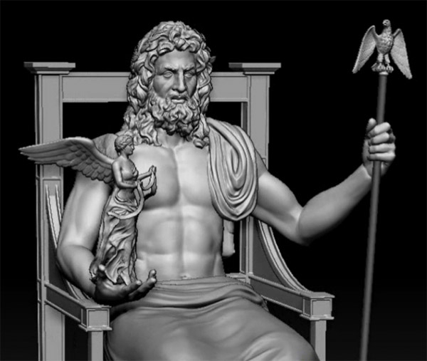 Statua di Zeus a Olympia di Fidia riprodotta con stampante 3D. Video - Arte  Magazine