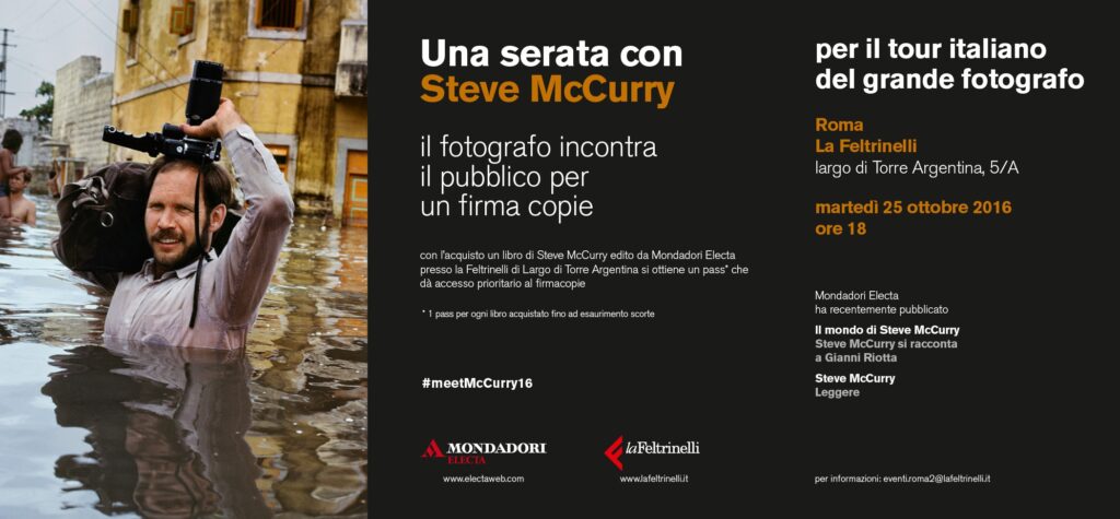 Steve McCurry a Roma, per un incontro con i suoi fans