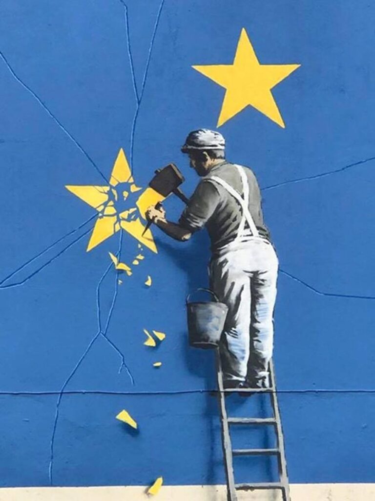 Banksy, nuovo murale a Dover con riferimento alla Brexit