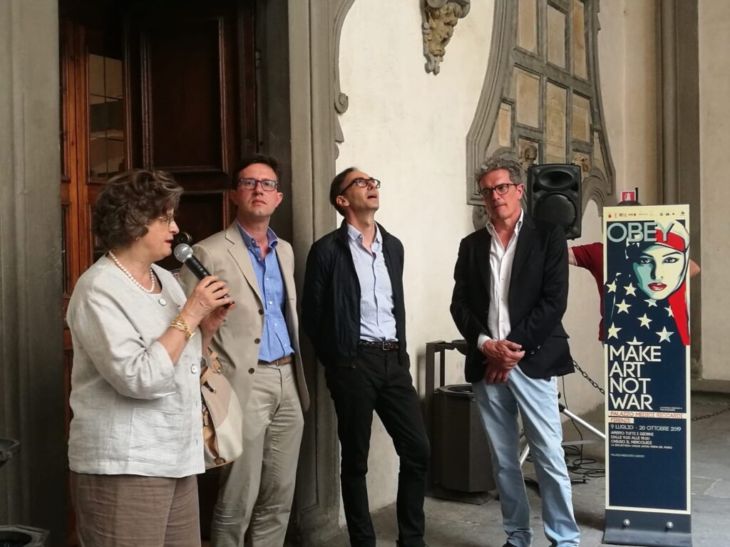 Firenze. A Palazzo Medici Riccardi arriva la street art di Shepard Fairey in arte OBEY. Foto