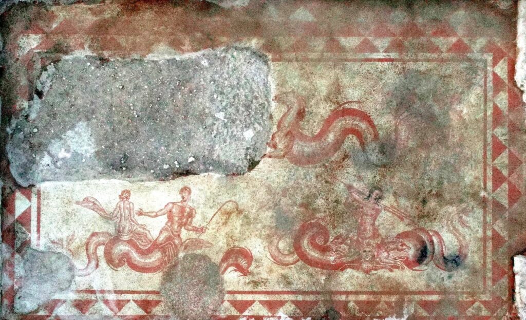 In Umbria emerge un mosaico policromo di circa 50 metri quadrati