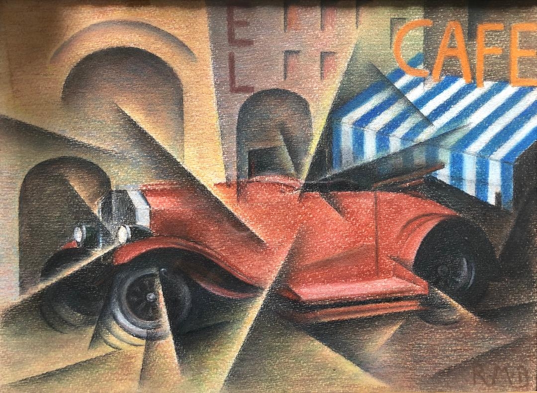 FUturisti Letteratura dipinto auto