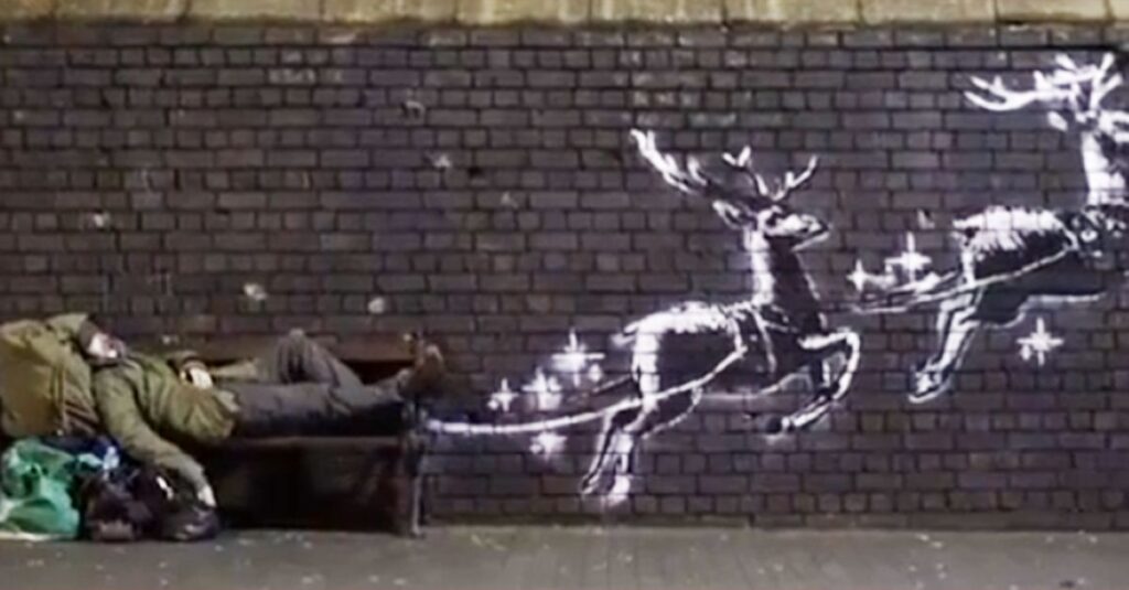 A Birmingham l’opera natalizia di Banksy