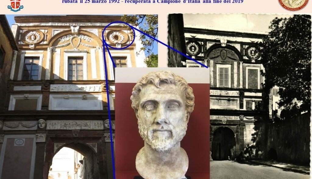 I Carabinieri TPC recuperano testa scultorea dell’Imperatore Marco Aurelio