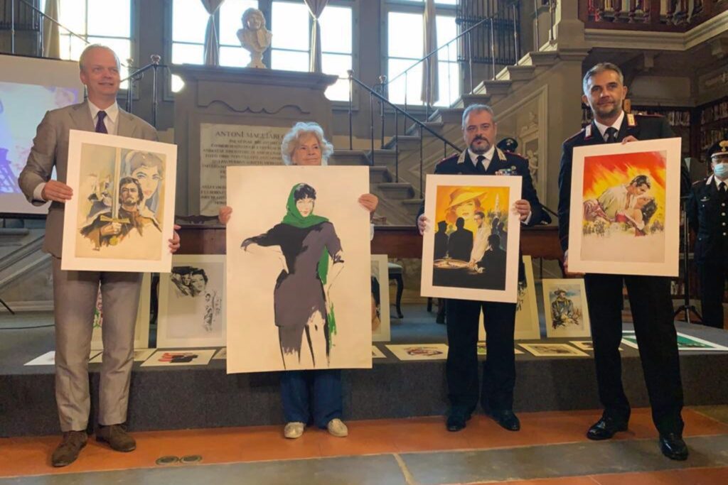 I Carabinieri recuperano 134 opere trafugate di Silvano Campeggi, il pittore di Hollywood