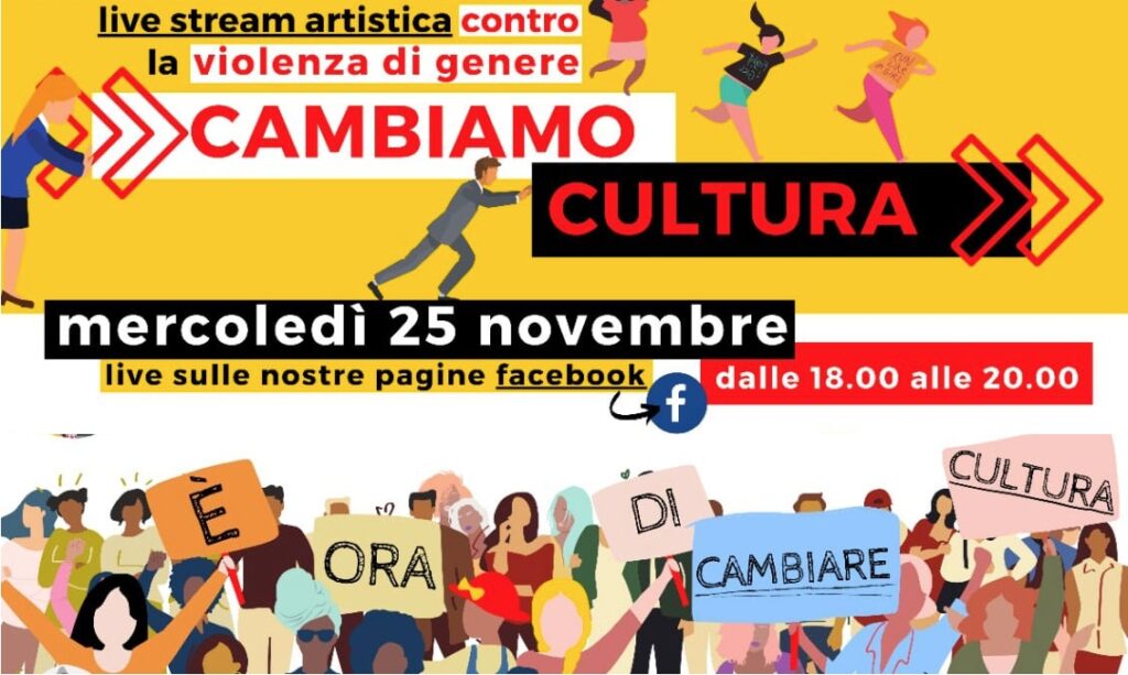 Violenza di genere, un problema culturale. “Cambiamo cultura”, un live stream per dire basta!