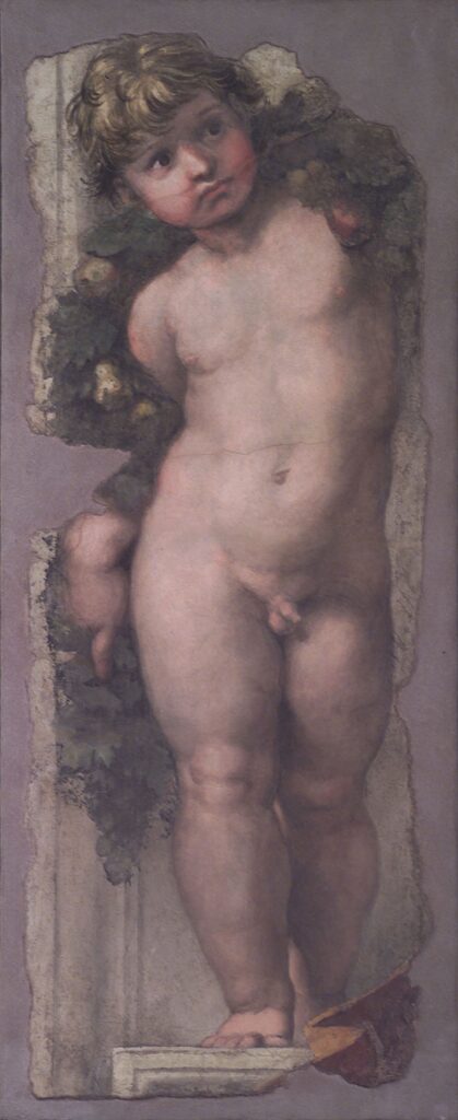 Il Putto reggifestone dell’Accademia di San Luca è stato attribuito a Raffaello, ma il dibattito rimane aperto