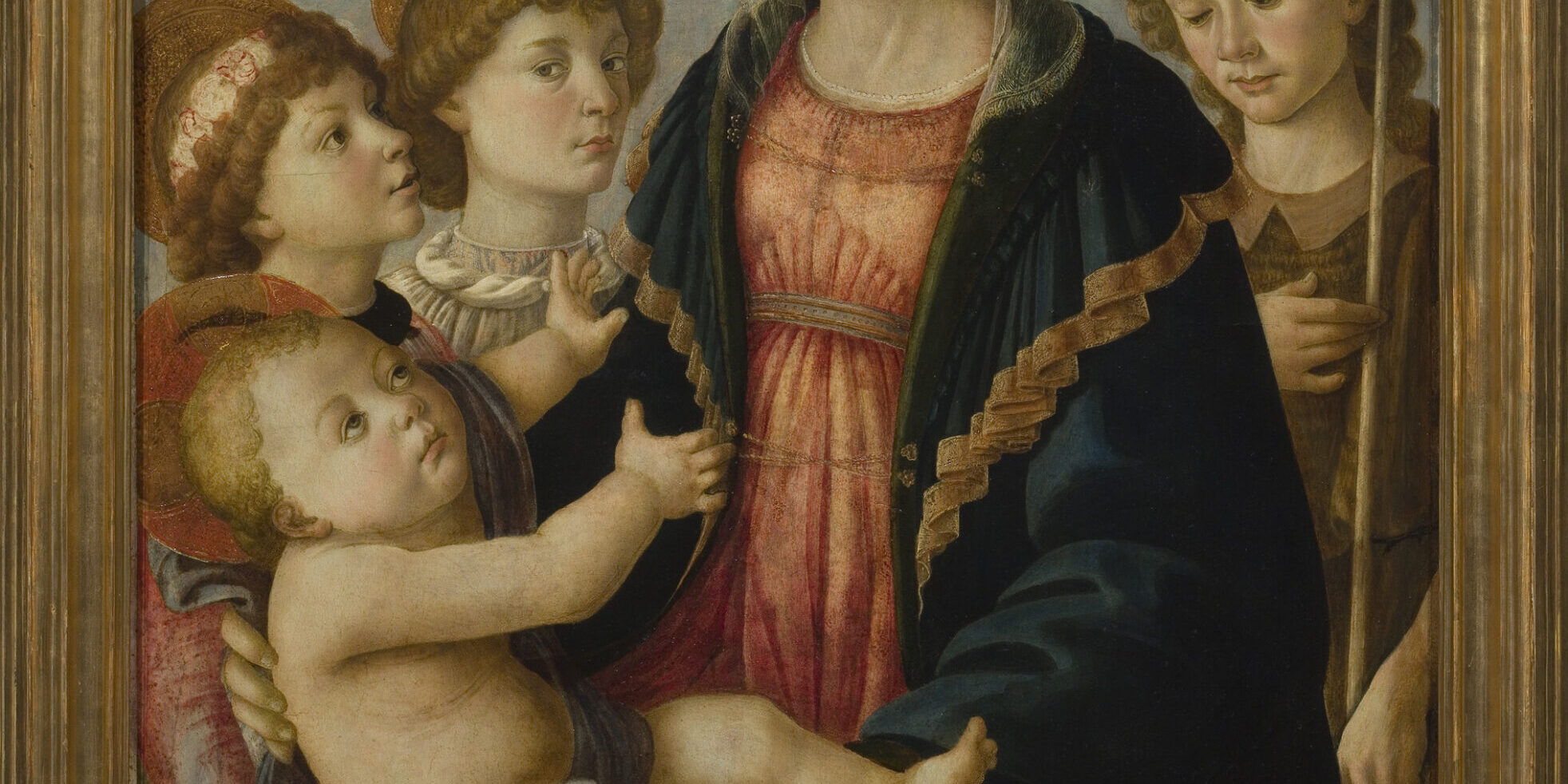 Sandro-Botticelli-Madonna-col-Bambino-San-Giovannino-e-due-angeli-1468-Inv-1890