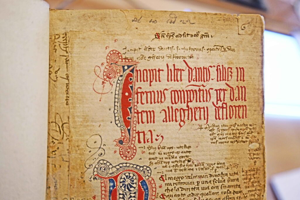 Carta fabrianese nelle prime copie a stampa della Divina Commedia