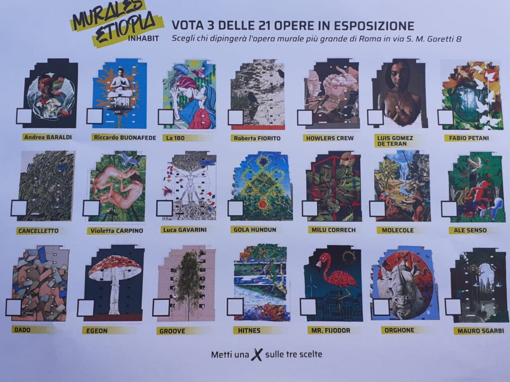 A Roma al via INHABIT – Murales Etiopia, una collettiva di 21 artisti
