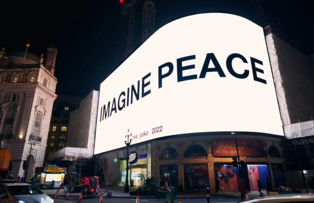 “Imagine Peace”, il messaggio di Yoko Ono nelle piazze del mondo 