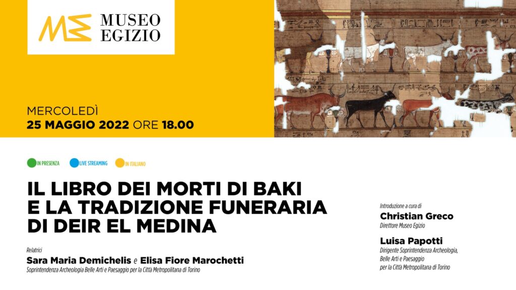 Museo Egizio di Torino, nuovo incontro dedicato al Libro dei Morti di Baki