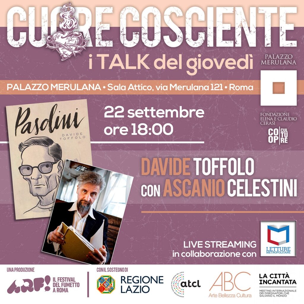A Palazzo Merulana Davide Toffolo e Ascanio Celestini protagonisti del talk “PASOLINI”