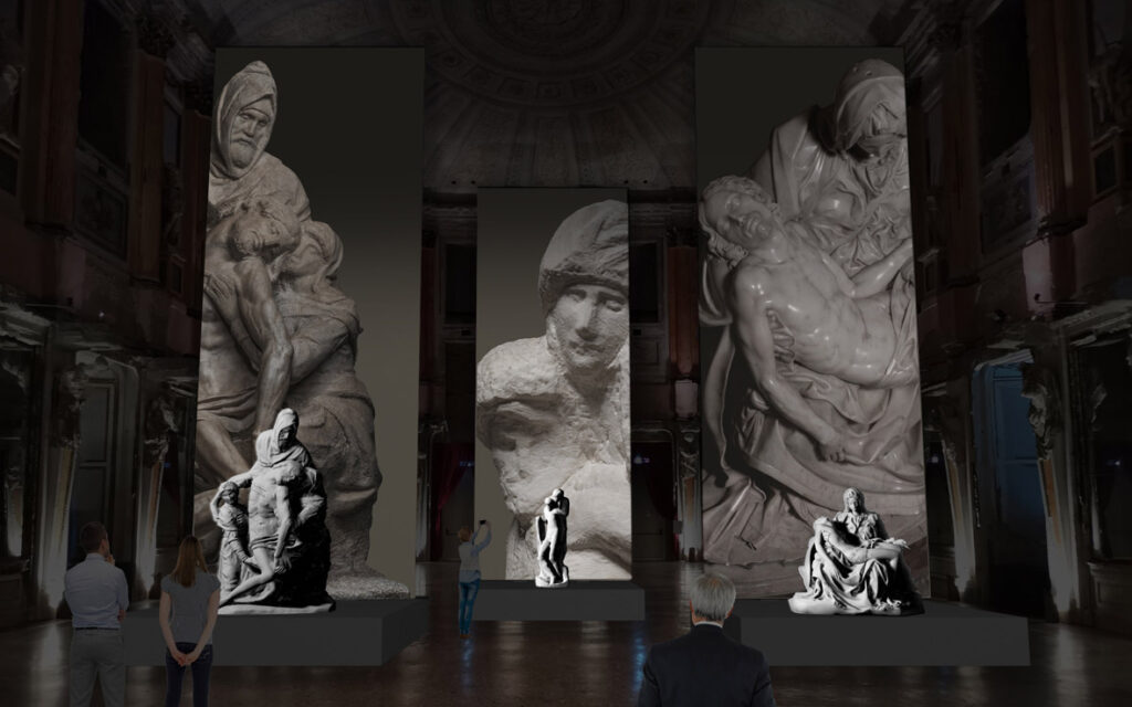 I calchi delle tre Pietà di Michelangelo a Palazzo Reale di Milano