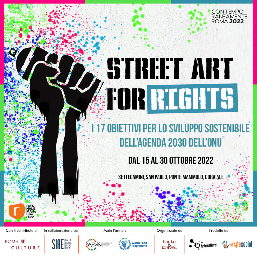 Street Art for Rights, prende il via la terza edizione dedicata all’Agenda 2030 ONU