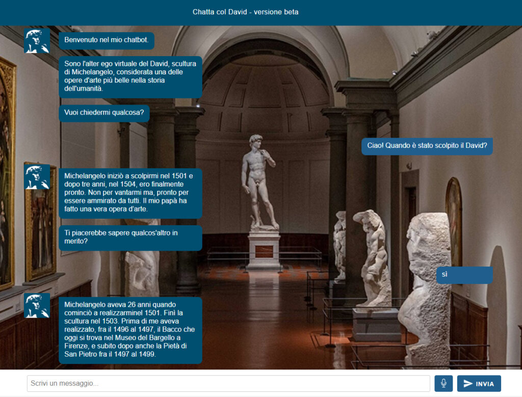 Galleria dell’Accademia di Firenze: arriva la nuova versione di “Chatta col David”