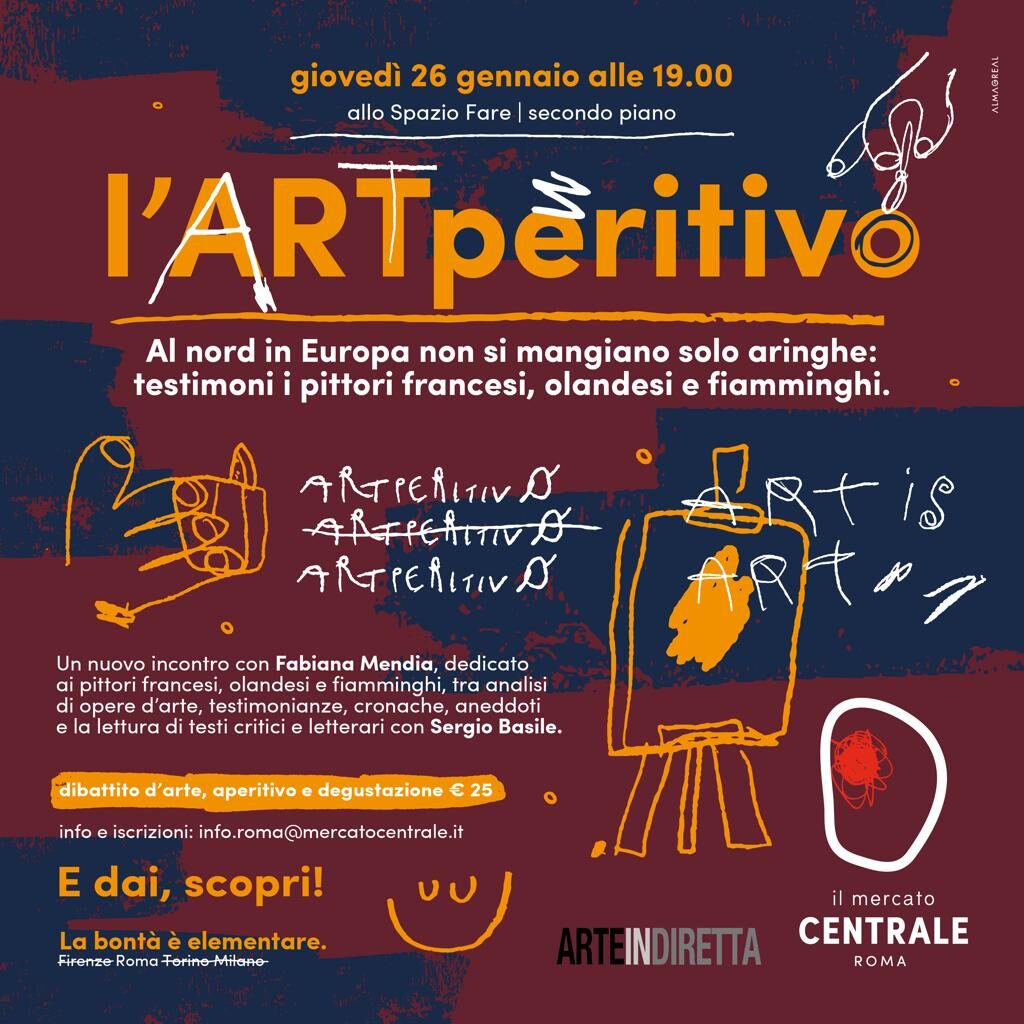 L’ARTperitivo: tornano gli appuntamenti tra arte, cibo e letteratura al Mercato Centrale a Roma