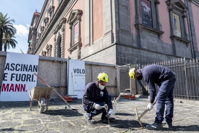 Lavori di riqualificazione al MANN