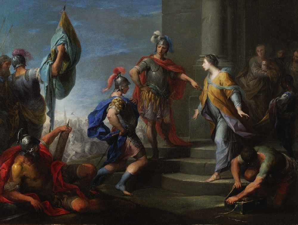 Francesco Vellani, La continenza di Scipione, olio su tela, 112 x 151 cm