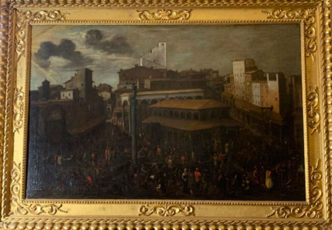 Veduta della Piazza del Mercato Vecchio a Firenze