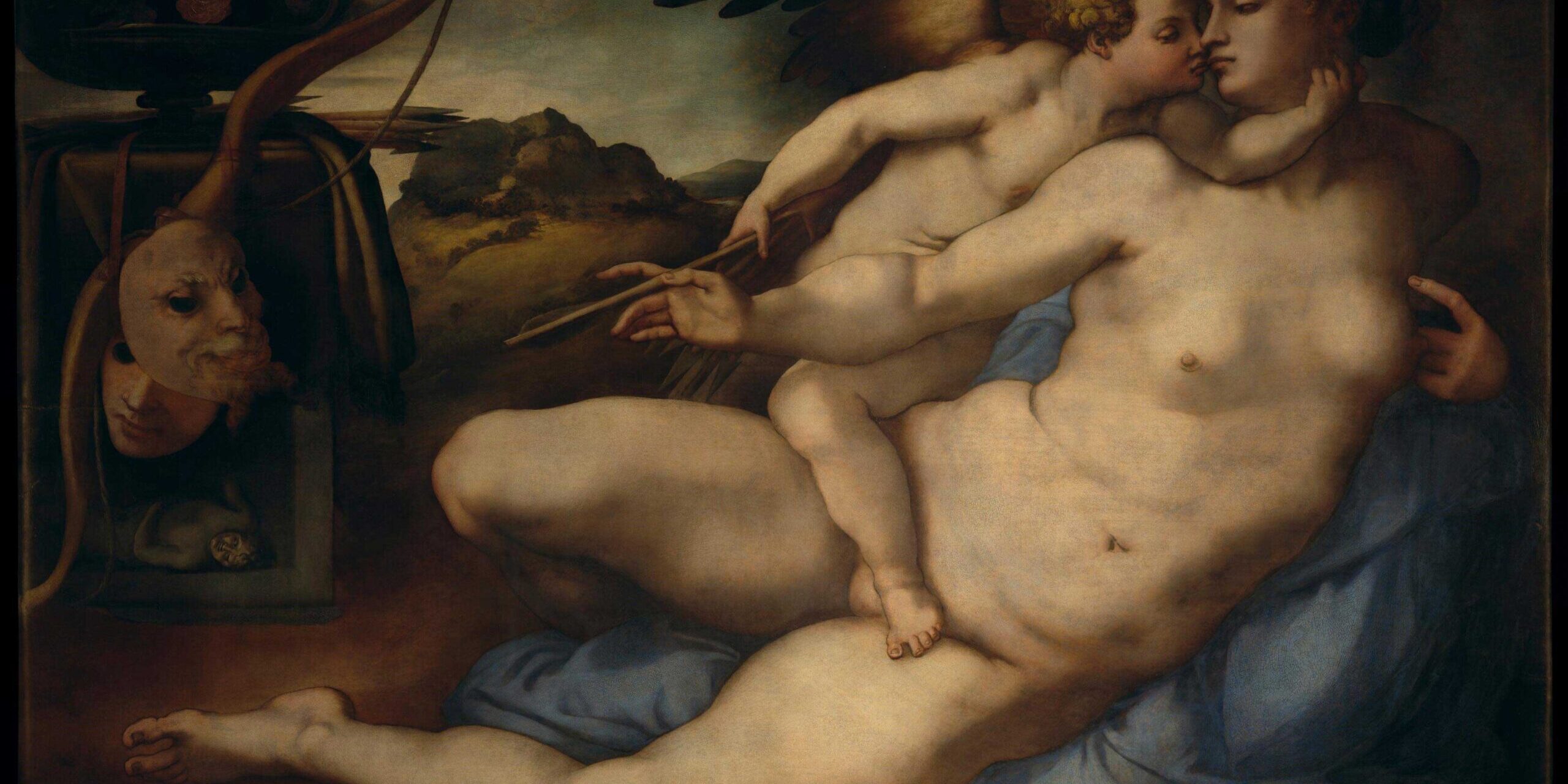 Galleria dell'Accademia di Firenze - Jacopo Carucci detto Pontormo, Venere e Cupido-1533, olio su tavola-3507x2335, Inv. 1890-n.1570
