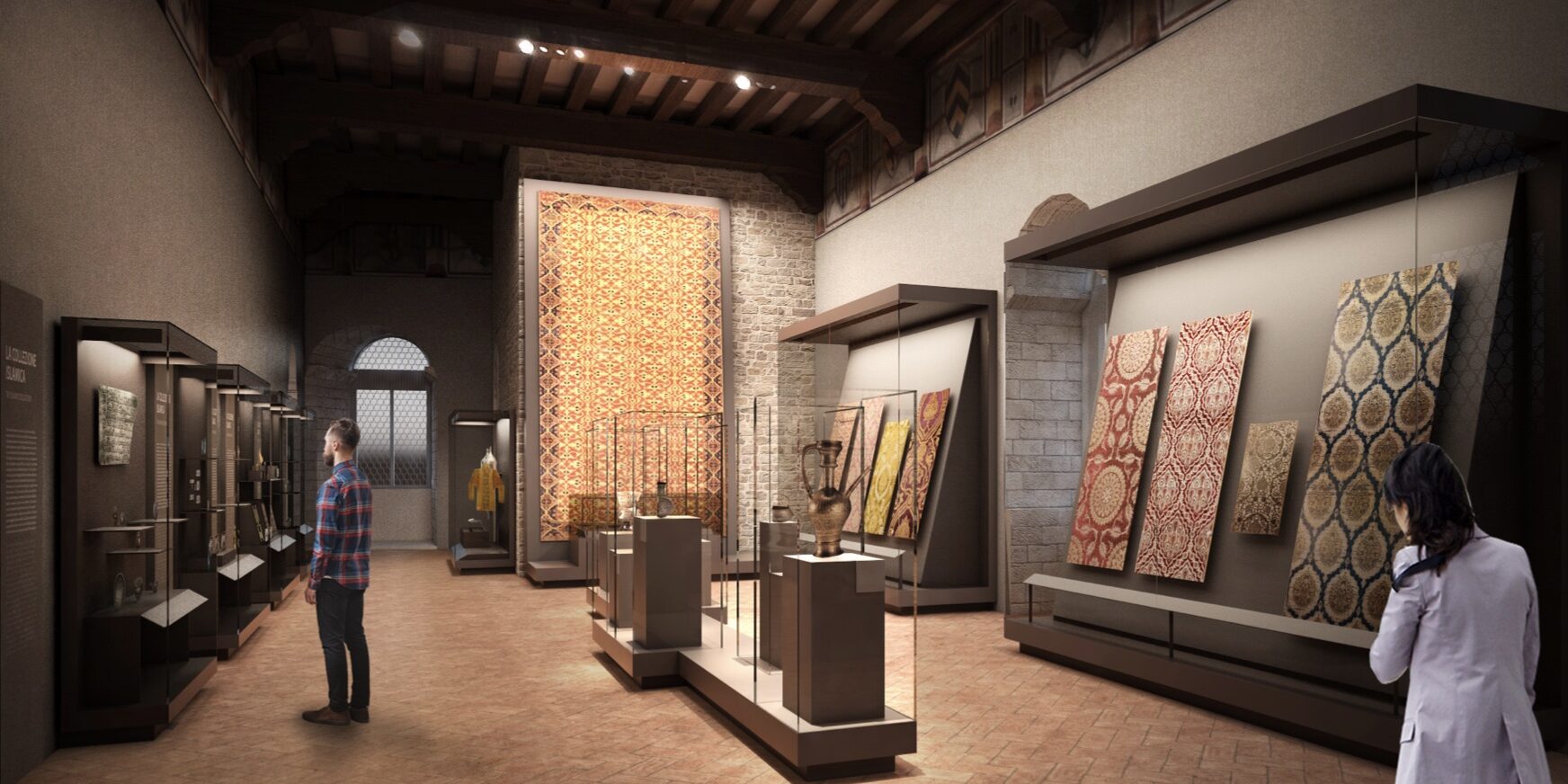 Un rendering del progetto di riallestimento della Sala Islamica del Museo Nazionale del Bargello_Foto Courtesy Studio Guicciardini e Magni