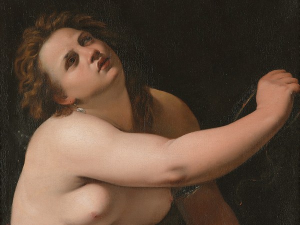 Artemisia-Gentileschi-Cleopatra-1620-1625_-Ro-Ferrarese-Fondazione-Cavallini-Sgarbi-_1_ Artemisia Gentileschi, Cleopatra,1620-1625, Ro Ferrarese, Fondazione Cavallini-Sgarbi - Dettaglio