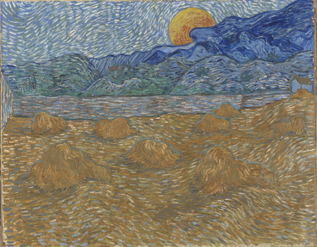 KM-107.656-RKGCCollection-Kroller-Muller-Museum Vincent Van Gogh, Paesaggio con covoni e luna nascente, 1889. Olio su tela, cm 72x91,3. © Kröller-Müller Museum, Otterlo, The Netherlands