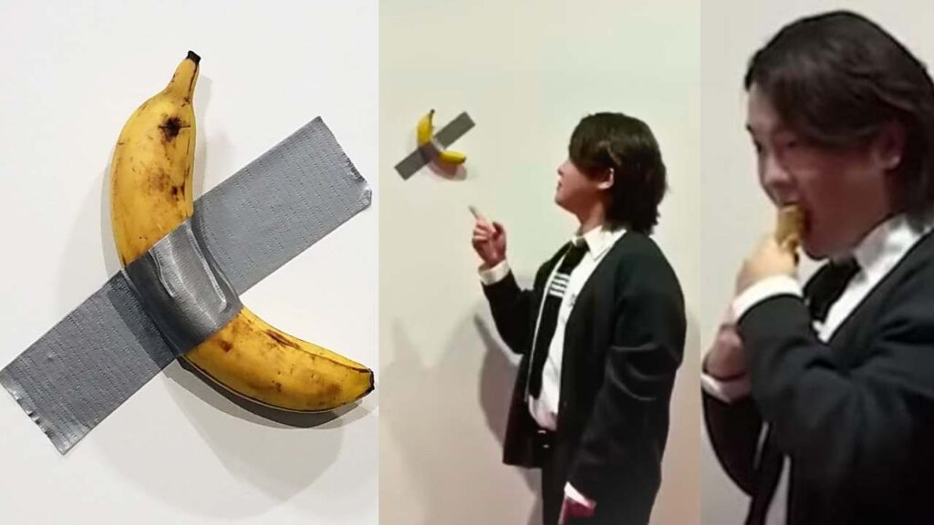 A Seul uno studente mangia “La banana” da 120mila dollari di Cattelan