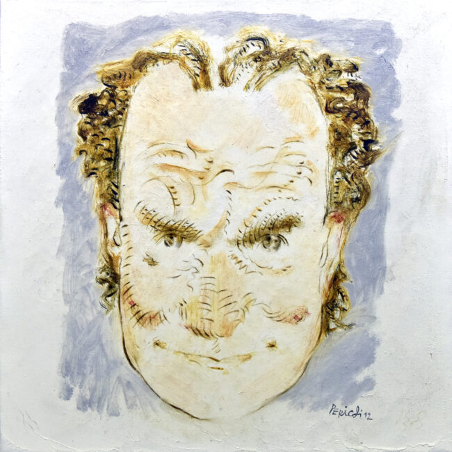 1-Pericoli Tullio Pericoli, Italo Calvino, 2012 olio su tela collezione dell’artista / © Tullio Pericoli