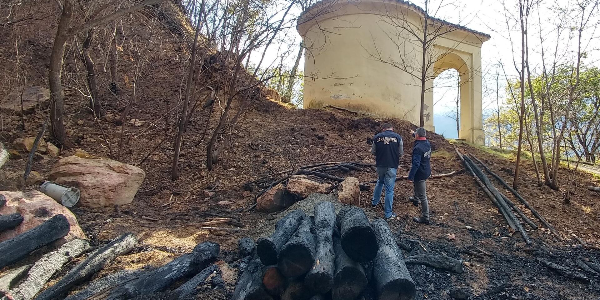 Incendio Sacro Monte Belmonte