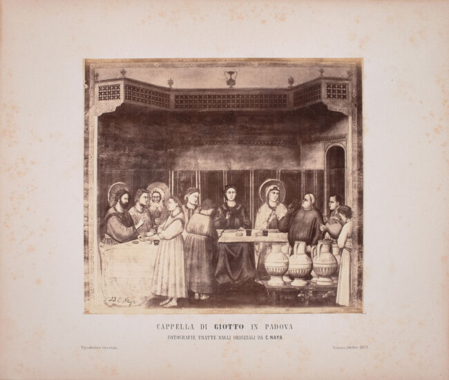 4 Carlo Naya Cappella degli Scrovegni. Le nozze di Cana 1863 stampa all’albumina Padova, Biblioteca Civica