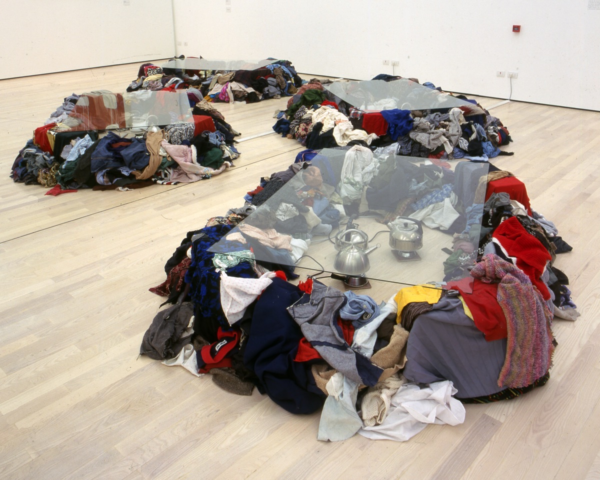 Michelangelo Pistoletto, Orchestra di stracci – Quartetto, 1968.