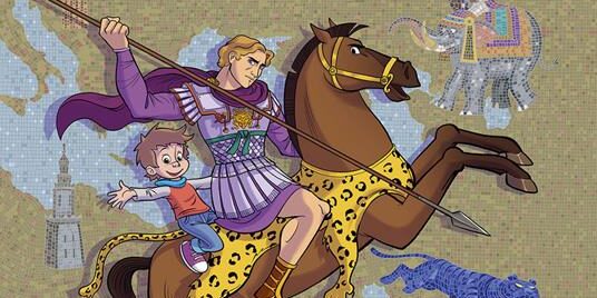 Copertina del volume Nico alla scoperta di Alessandro Magno