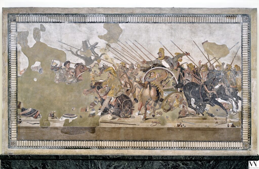Mann di Napoli: il ribaltamento del Mosaico di Alessandro Magno 