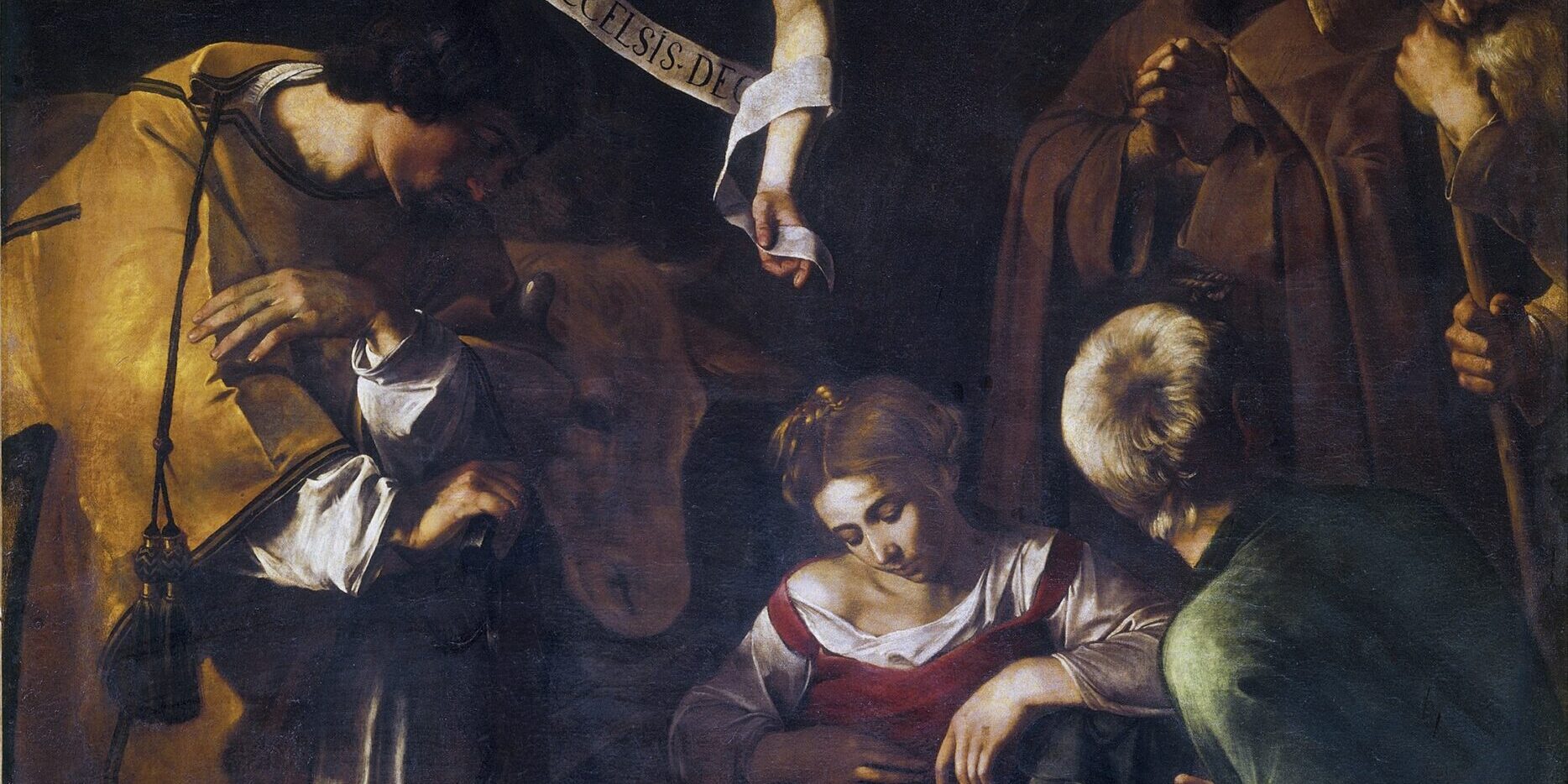 Caravaggio “Natività con i santi Lorenzo e Francesco” 