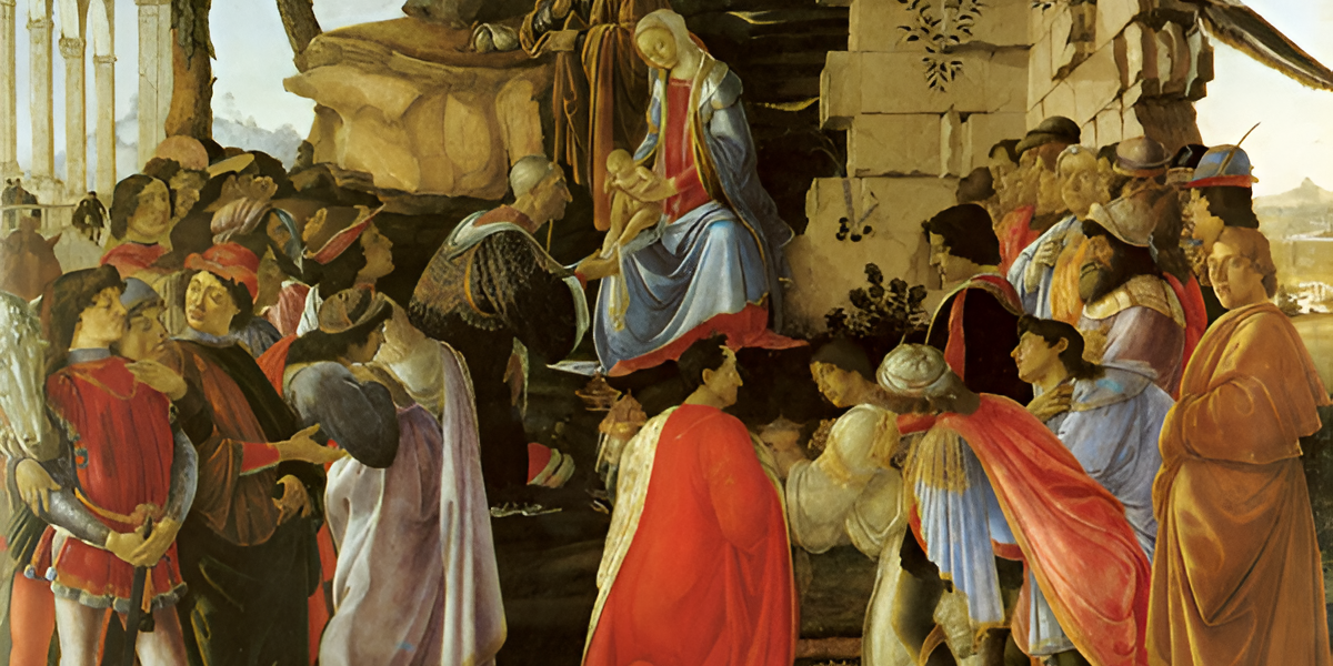 L'Adorazione dei Magi di Sandro Botticelli, 1475 - Gallerie degli Uffizi