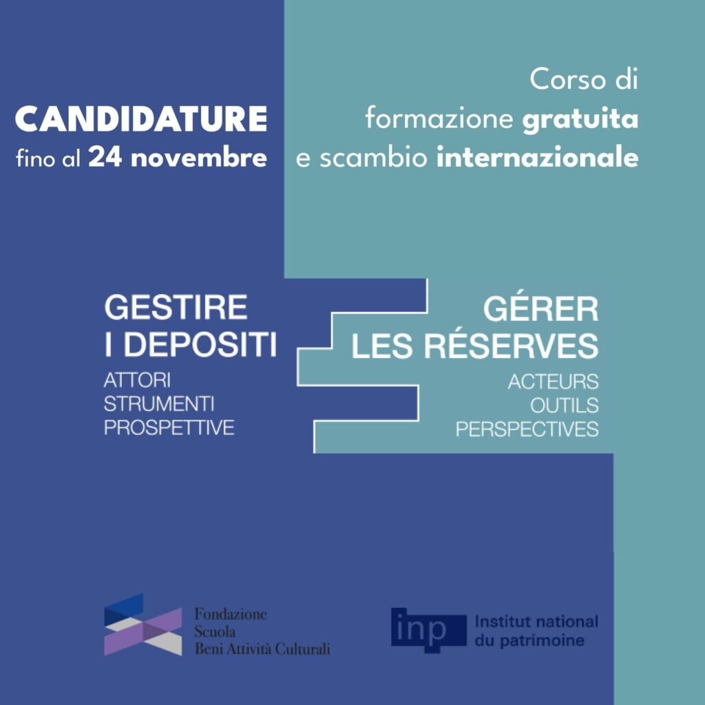 “Gestire i depositi”: Italia e Francia per la valorizzazione del patrimonio culturale