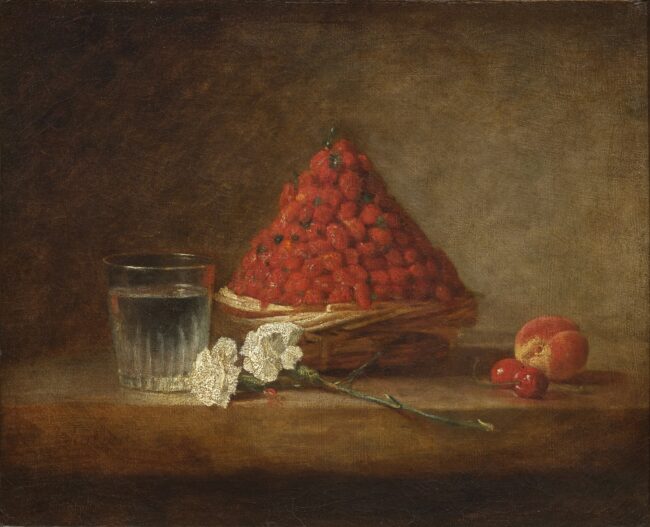 louvre-chardin Jean-Baptiste-Siméon Chardin, "Il cestino di fragole"