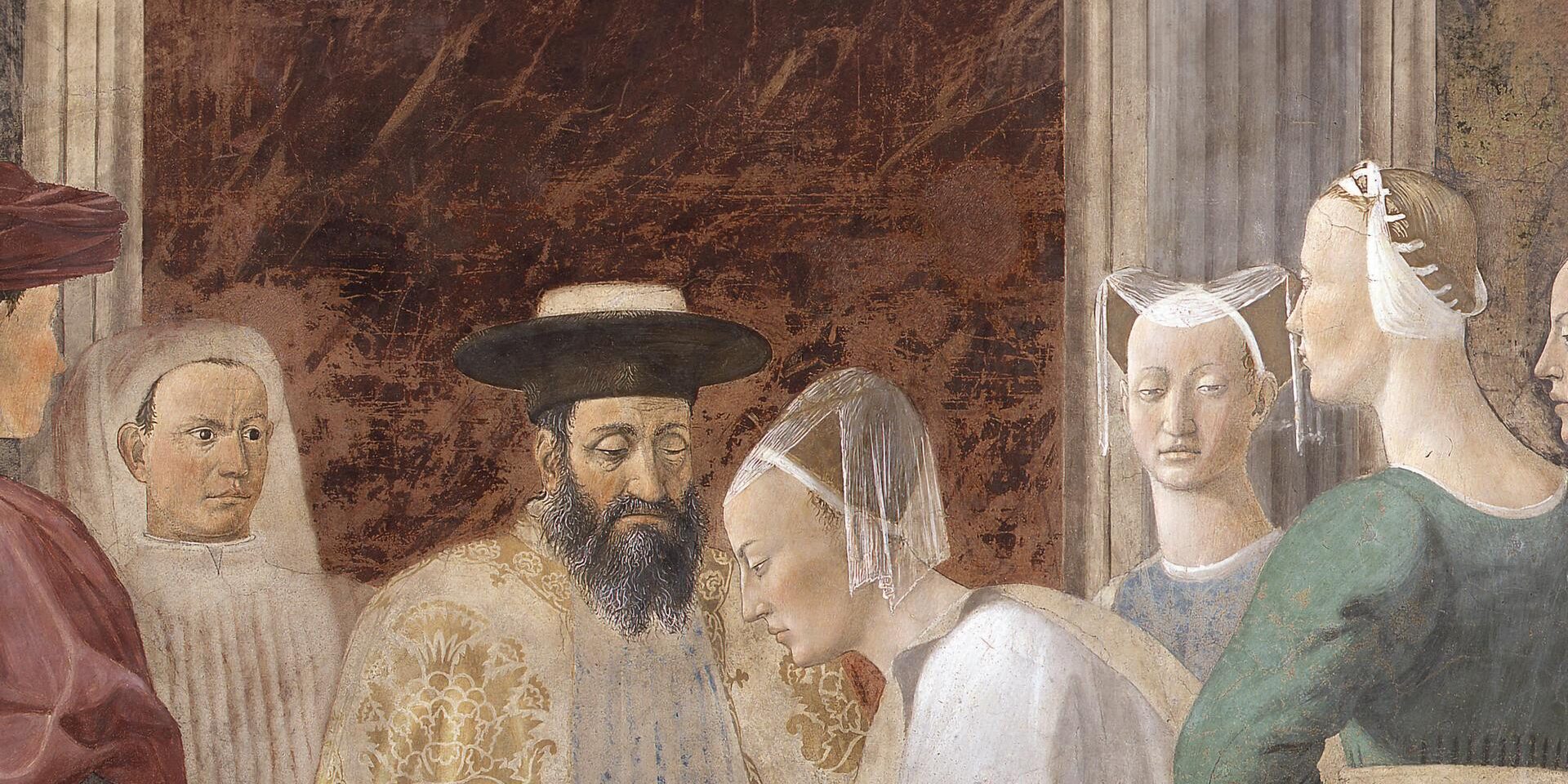 Piero della Francesca, Leggenda della Vera Croce - dettaglio