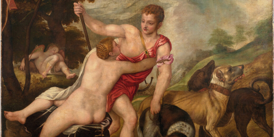 Tiziano Vecellio (bottega di), Venere e Adone, metà del XVI secolo