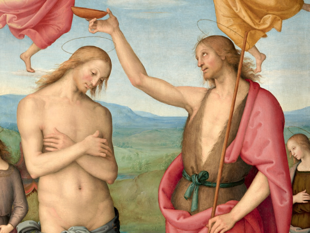 “Il Battesimo di Cristo” del Perugino a Palazzo Marino a Milano