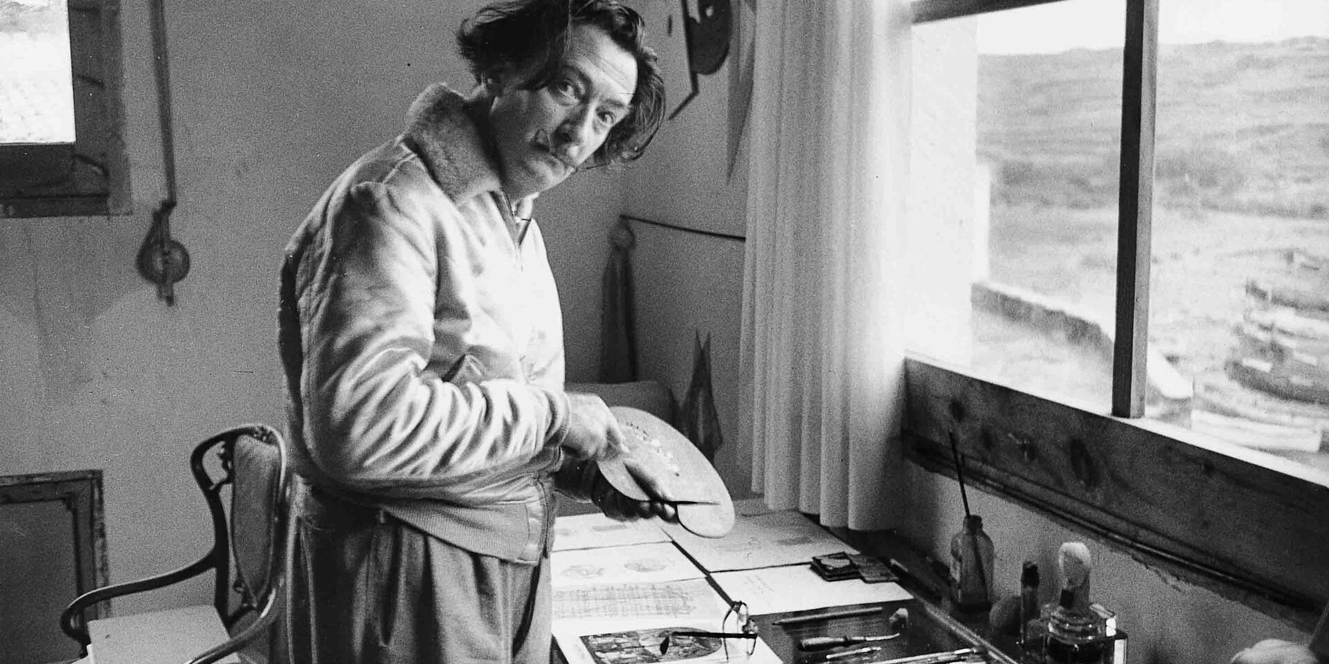 08.-Ernst-Scheidegger Ernst Scheidegger, Salvador Dalí nel suo atelier a Portlligat