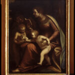 Cambiaso - Madonna che legge con Gesù Bambino, san Giovannino e santa Elisabetta