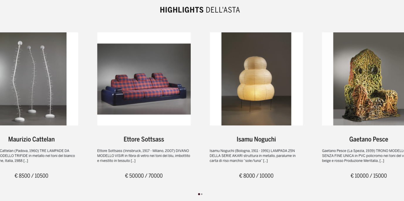 Pandolfini, highlights dell’asta