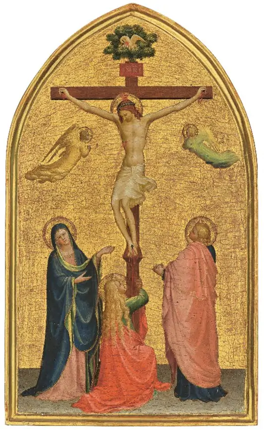 beato-angelico Beato Angelico, La Crocifissione con la Vergine, San Giovanni Battista e la Maddalena ai piedi della Croce - 1420 circa