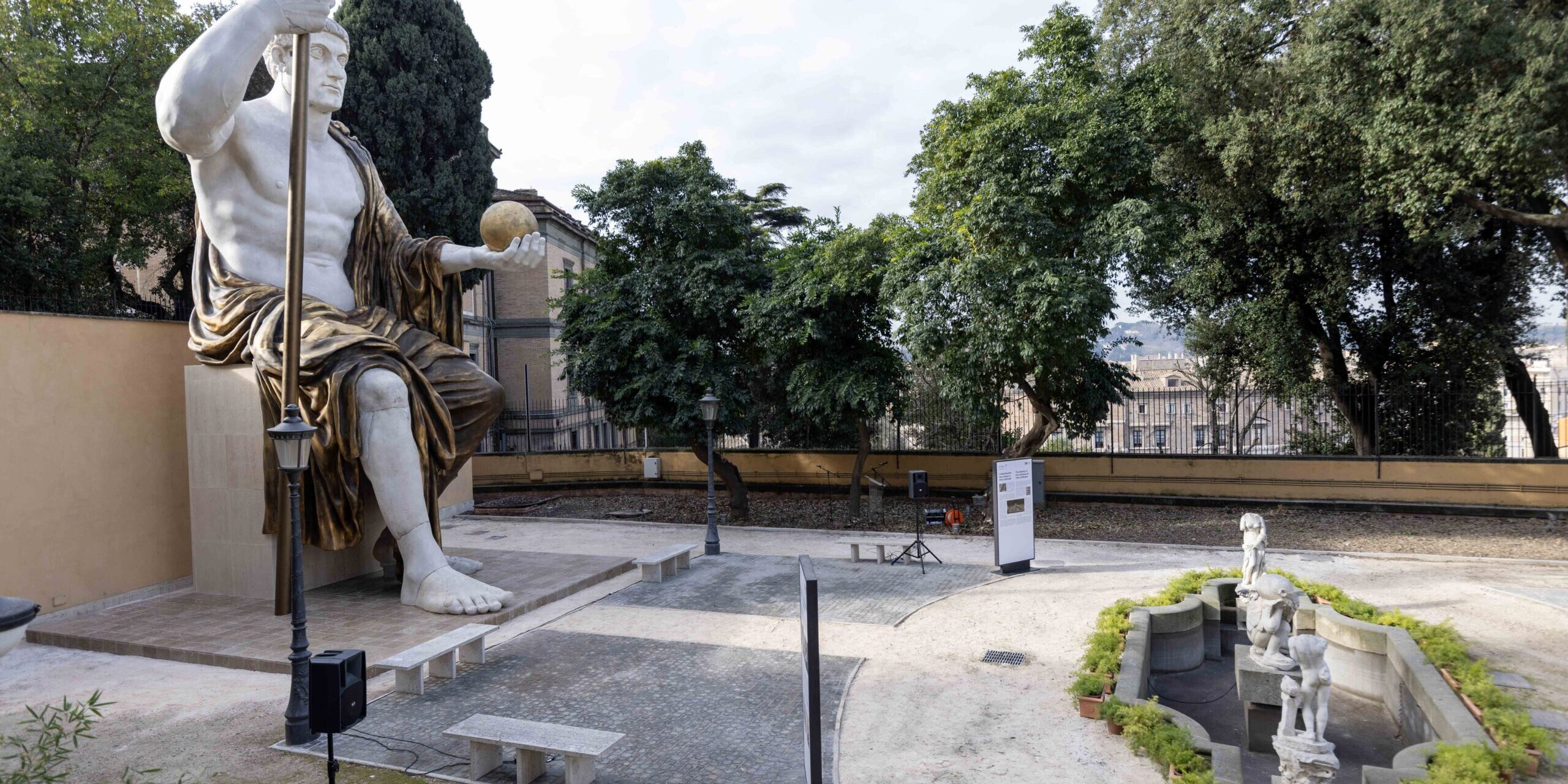 Il Colosso di Costantino nel giardino di Villa Caffarelli ai Musei Capitolini