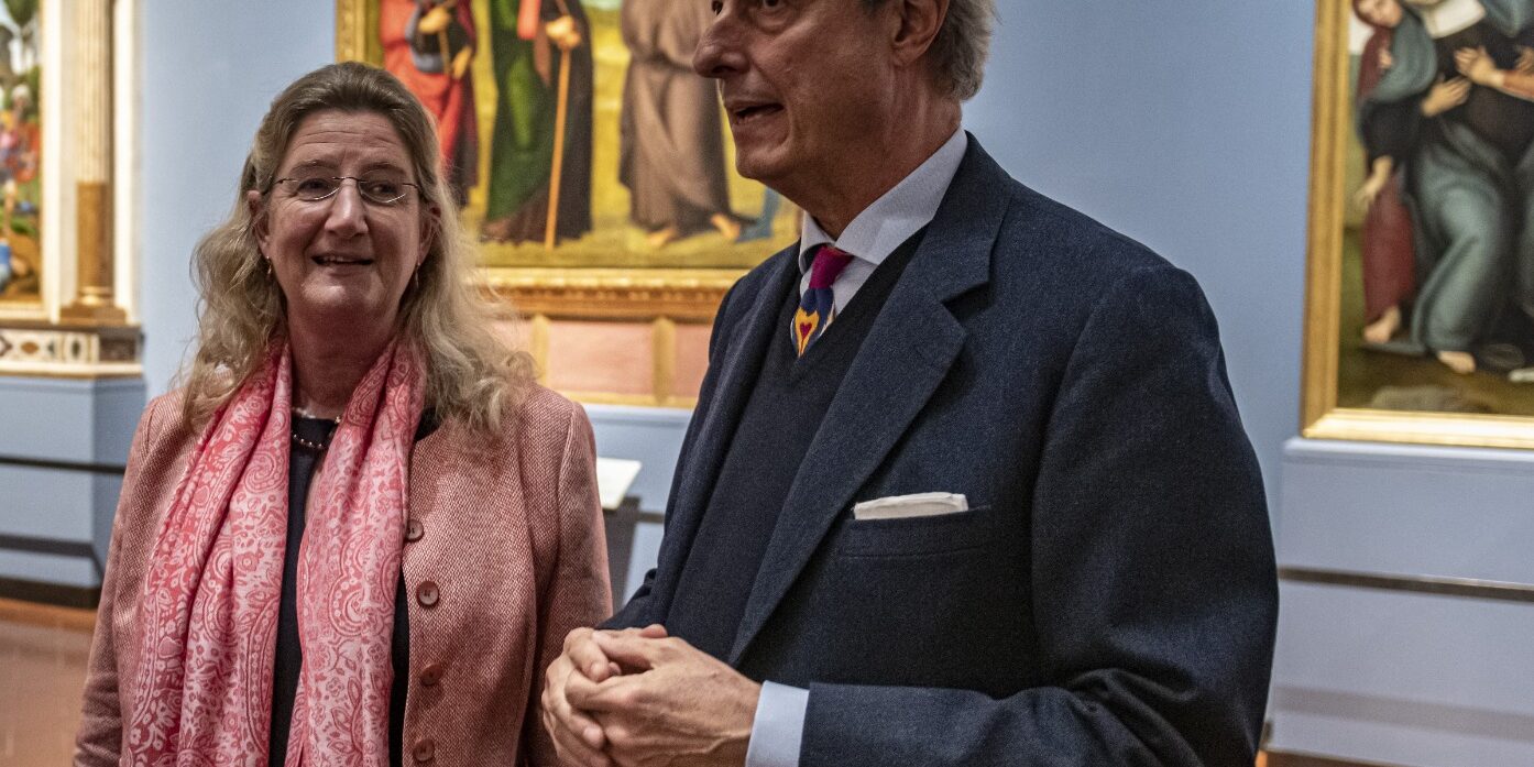 Cecilie Hollberg, direttore della Galleria dell'Accademia di Firenze e Fausto Calderai, Presidente Amici