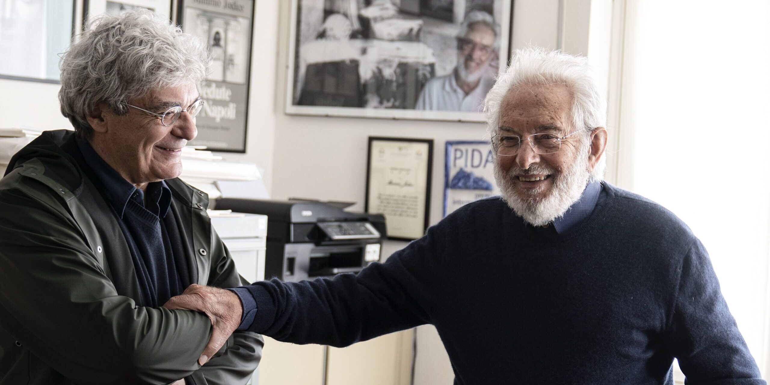 Mario Martone e Mimmo Iodice sul set del documentario su Mimmo Jodice ©Lia Pasqualino